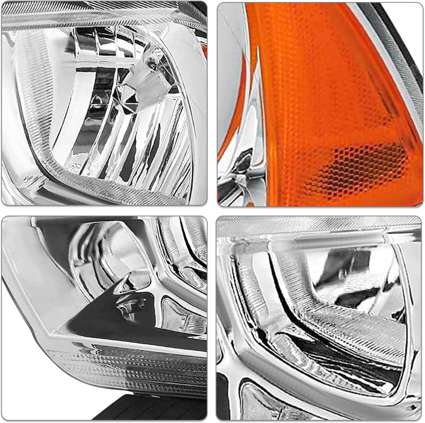 For 2011-2014 Dodge Charger R/T SE SRT8 Headlight Chrome & Amber
